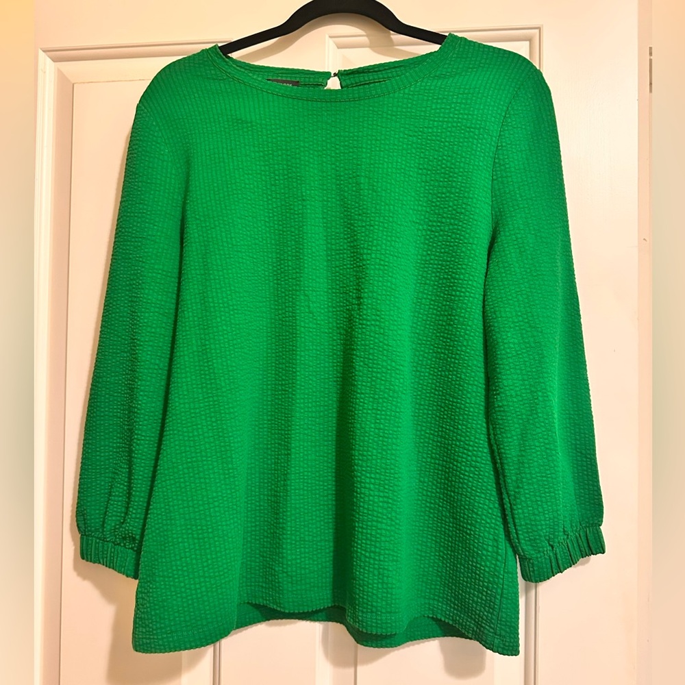 Talbots Emerald Green Textured Tunic Top